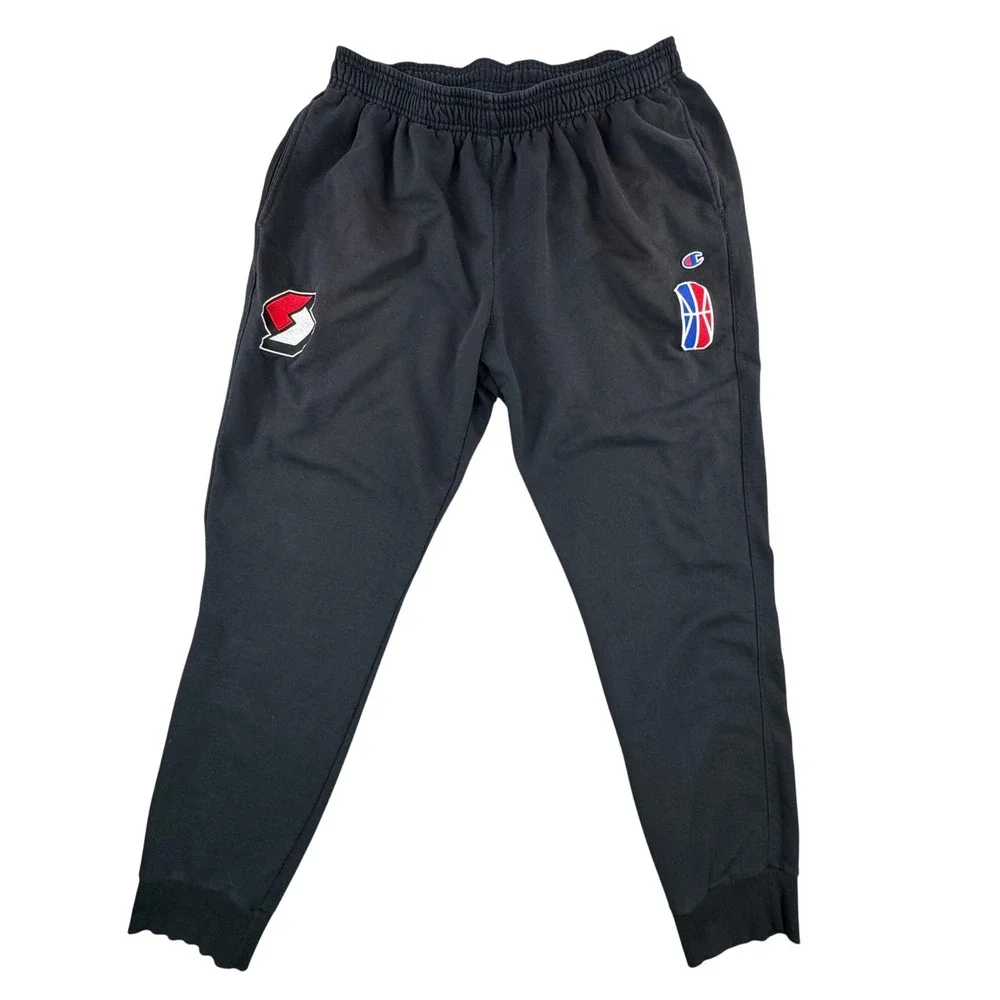 Champion Mens Portland Trail‎ Blazers Joggers Black Fleece Sweatpants 2XL P1022